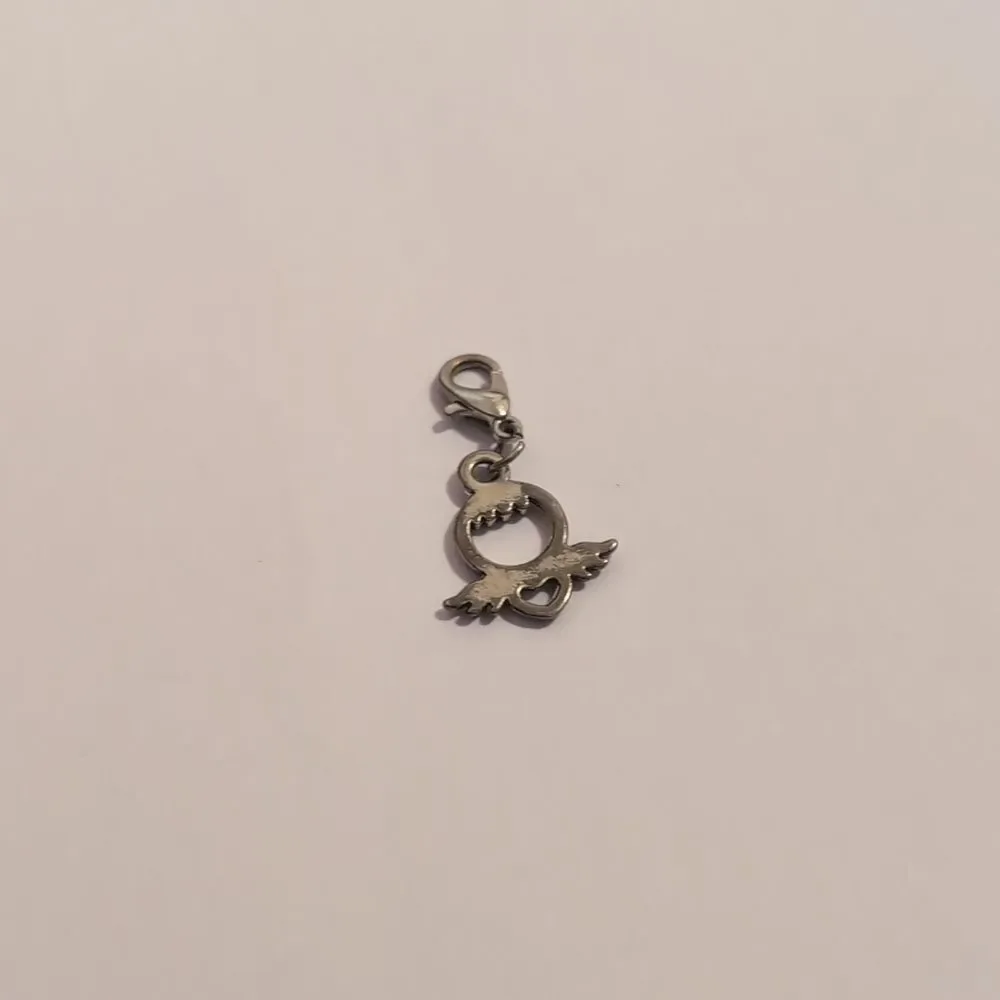 Silver Heart with‎ Wings Bracelet Charm